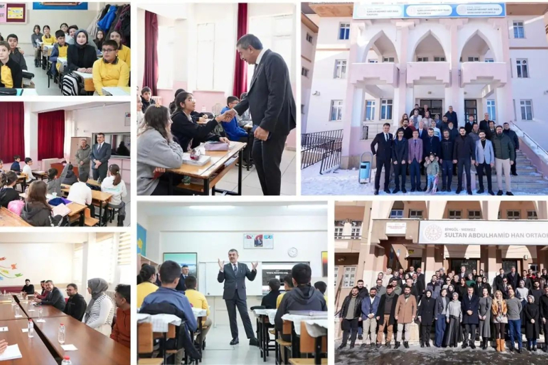 Bakan Tekin, Bingöl'de öğrenciler ve öğretmenlerle bir araya geldi 