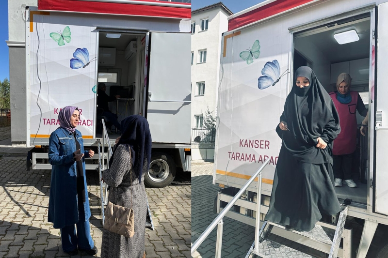 Bingöl İl Sağlık Müdürlüğü Mobil KETEM aracı ile Karlıova’da sağlık taraması yaptı