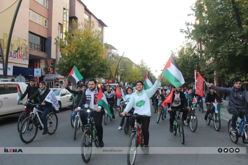 Bingöl'de Gazze için pedal çeviriyoruz etkinliği düzenlendi 