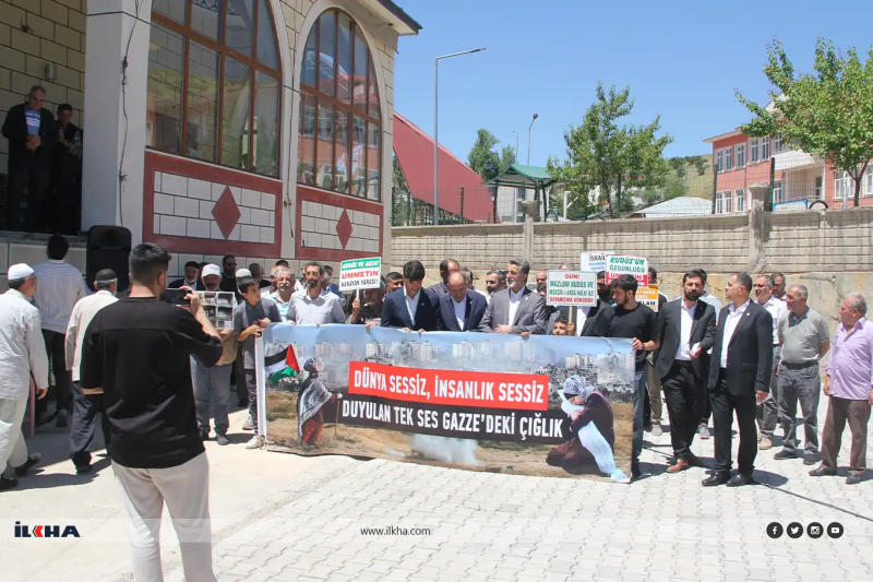 HÜDA PAR Adaklı İlçe Başkanlığı’ndan siyonist rejime tepki 