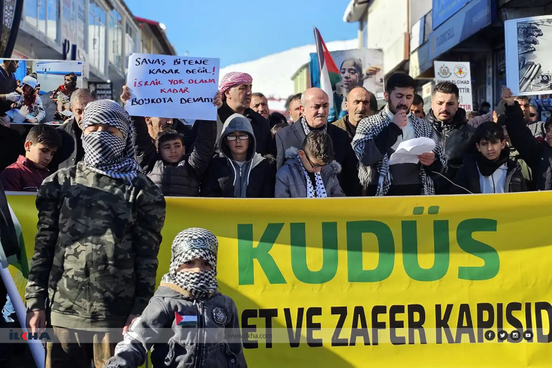 Karlıova'da Gazze'ye destek etkinliği düzenlendi